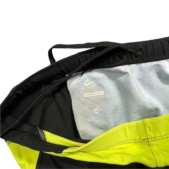💦 Nike Swim‎ Jammers Men’s L 🟢 Neon Green Black Trunks - Picture 4 of 4